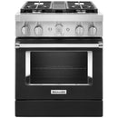 KitchenAid 30-inch Freestanding Dual Fuel Range with Even-Heat™ True Convection KFDC500JBK IMAGE 1