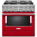 KitchenAid 36-inch Freestanding Dual Fuel Range with Even-Heat™ True Convection KFDC506JPA IMAGE 1