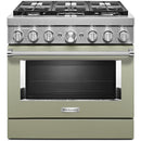 KitchenAid 36-inch Freestanding Dual Fuel Range with Even-Heat™ True Convection KFDC506JAV IMAGE 1