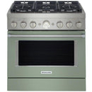 KitchenAid 36-inch Freestanding Gas Range with Even-Heat™ True Convection KFGC506JAV IMAGE 1