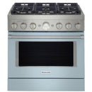 KitchenAid 36-inch Freestanding Gas Range with Even-Heat™ True Convection KFGC506JMB IMAGE 1
