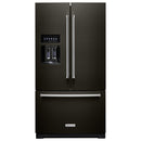 KitchenAid French 3-Door Refrigerator with External Water and Ice Dispensing System KRFF577KBS IMAGE 1