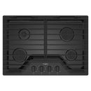 Whirlpool 30-inch Built-in Gas Cooktop with EZ-2-Lift™ Hinged Cast-Iron Grates WCGK5030PB IMAGE 1