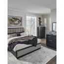 Signature Design by Ashley Rowanbeck B821B5 California King Upholstered Panel Bed IMAGE 11