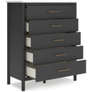 Signature Design by Ashley Cadmori B2616-345 Five Drawer Wide Chest IMAGE 2