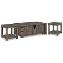 Signature Design by Ashley Hollum T466T1 Lift-top Coffee Table and 2 End Tables IMAGE 1