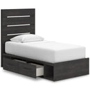 Signature Design by Ashley Hollivern B2108B17 Twin Panel Storage Bed IMAGE 2