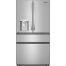 Whirlpool 36-inch French 4-Door Refrigerator with Water and Ice Dispensing System WRMF3636SZ IMAGE 1
