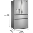 Whirlpool 36-inch French 4-Door Refrigerator with Water and Ice Dispensing System WRMF3636SZ IMAGE 8