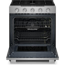 KitchenAid 30-inch Smart Slide-in Gas Range with Convection Cooking Modes and 2-in-1 Burner KSGS530SPS IMAGE 3