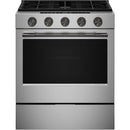 KitchenAid 30-inch Smart Slide-in Gas Range with Convection Cooking Modes and 2-in-1 Burner KSGS530SPS IMAGE 8