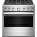 KitchenAid 36-inch Slide-in Gas Range KFGS936SSS IMAGE 1