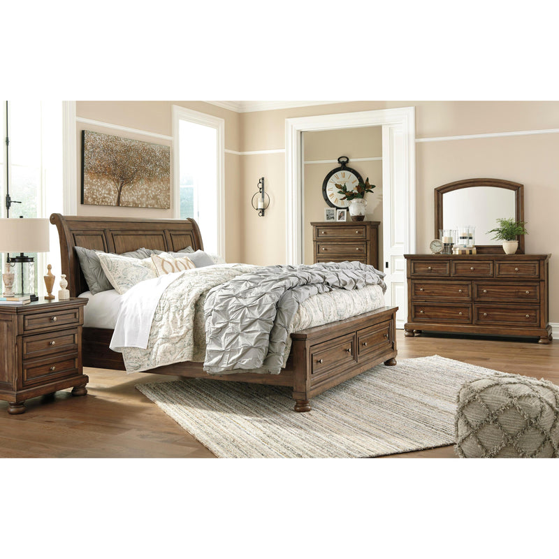 Signature Design by Ashley Flynnter B719 6 pc King Sleigh Storage Bedroom Set IMAGE 1