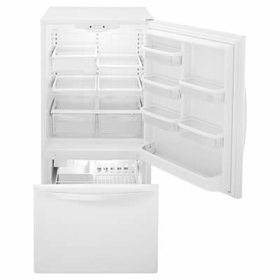 Whirlpool 33-inch, 22 cu. ft. Bottom Freezer Refrigerator with Icemaker WRB322DMBW IMAGE 2