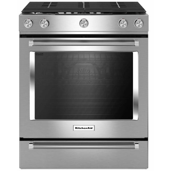 KitchenAid 30-inch Slide-In Gas Range KSGG700ESS IMAGE 1