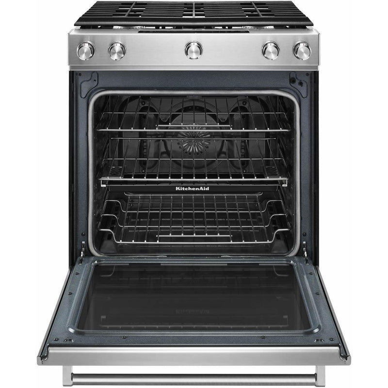 KitchenAid 30-inch Slide-In Gas Range KSGG700ESS IMAGE 2