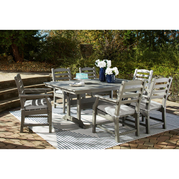 Signature Design by Ashley Visola P802 7 pc Outdoor Dining Set IMAGE 1