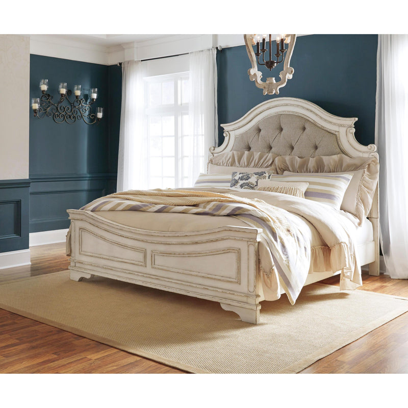 Signature Design by Ashley Realyn B743B61 8 pc Queen Upholstered Panel Bedroom Set IMAGE 2