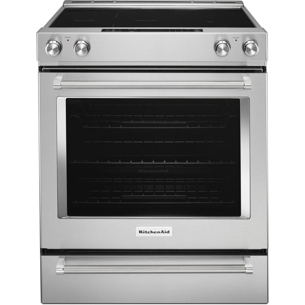 KitchenAid 30-inch Slide-In Electric Range YKSEB900ESS IMAGE 1