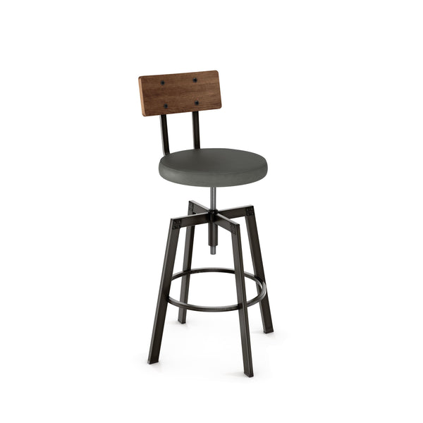 Amisco Architect Adjustable Height Stool 40263-51-DN-UPH IMAGE 1