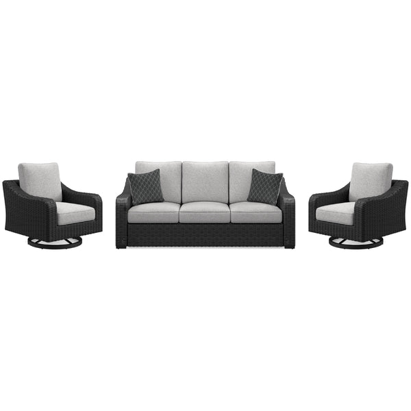 Signature Design by Ashley Beachcroft P792P8 3 pc Outdoor Seating Set IMAGE 1