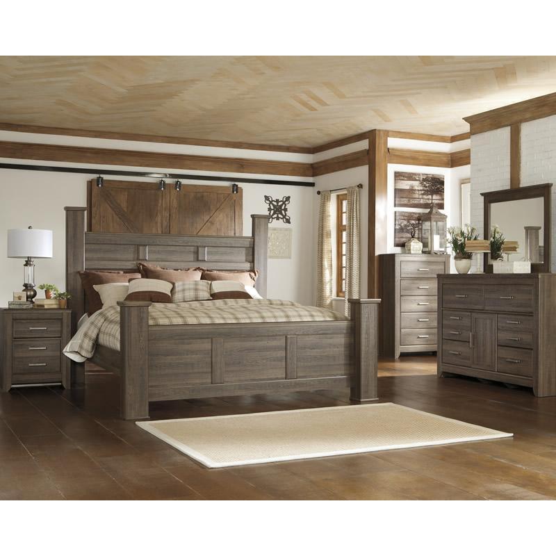 Signature Design by Ashley Juararo B251B32 7 pc California King Poster Bedroom Set IMAGE 1