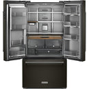 KitchenAid 36-inch, 23.8 cu. ft. Counter-Depth French 3-Door Refrigerator with Ice and Water KRFC704FBS IMAGE 2