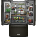 KitchenAid 36-inch, 23.8 cu. ft. Counter-Depth French 3-Door Refrigerator with Ice and Water KRFC704FBS IMAGE 3