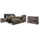  Benchcraft Derekson B200B81 6 pc King Panel Bedroom Set IMAGE 1