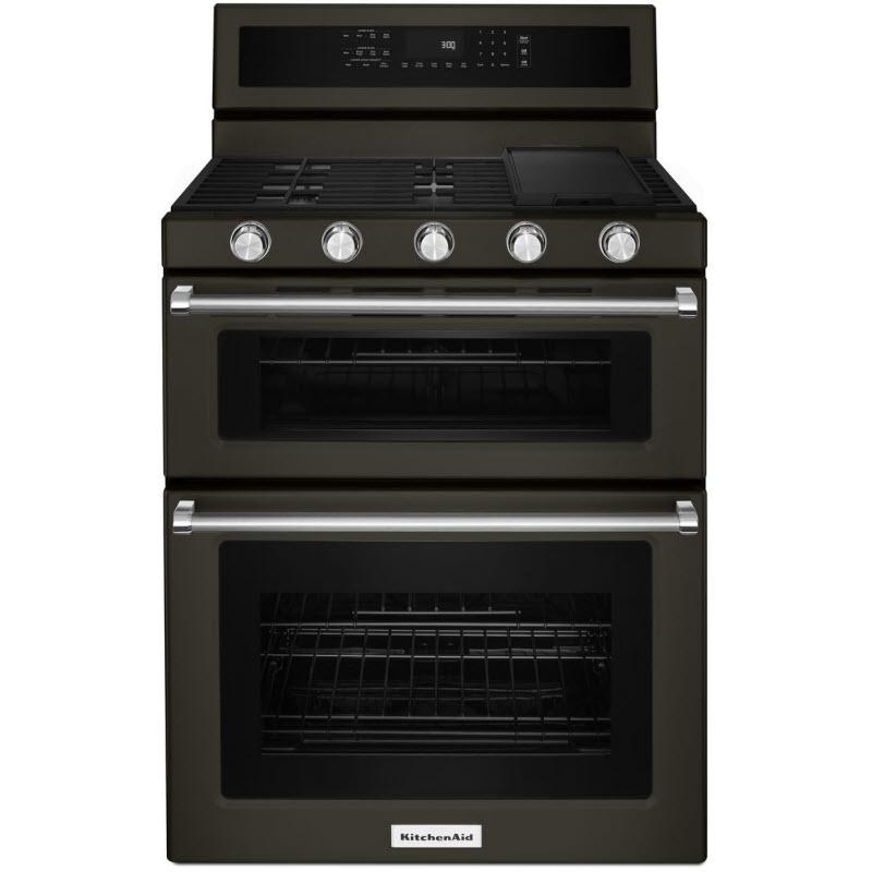 KitchenAid 30-inch Freestanding Gas Range KFGD500EBS IMAGE 1