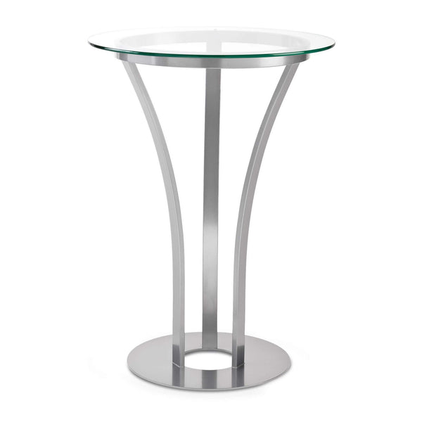 Amisco Round Dalia Counter Height Dining Table with Glass Top and Pedestal Base 50507-38_14/90236 IMAGE 1