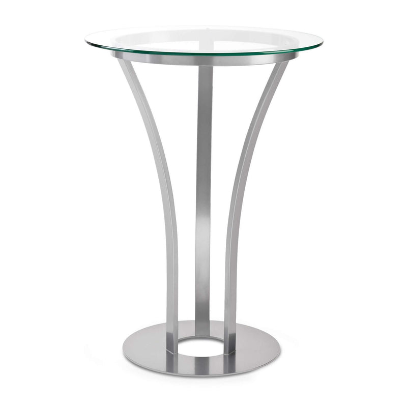 Amisco Round Dalia Counter Height Dining Table with Glass Top and Pedestal Base 50507-38_14/90236 IMAGE 1