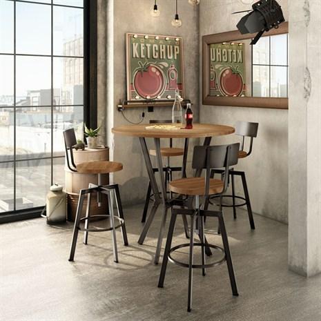 Amisco Round Norcross Pub Height Dining Table with Trestle Base 50563-42/51|90412/87 IMAGE 3