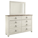  Signature Design by Ashley Willowton 6-Drawer Dresser with Mirror B267-31/B267-36 IMAGE 1