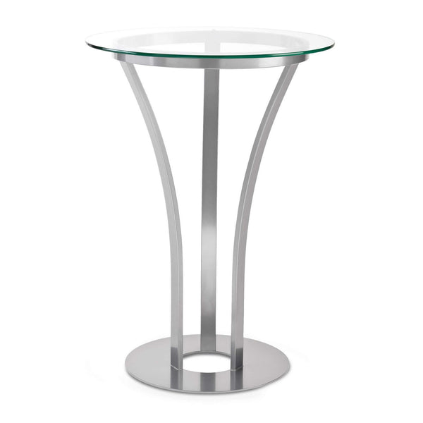 Amisco Round Dalia Pub Height Dining Table with Glass Top and Pedestal Base 50507-42_14/90236 IMAGE 1