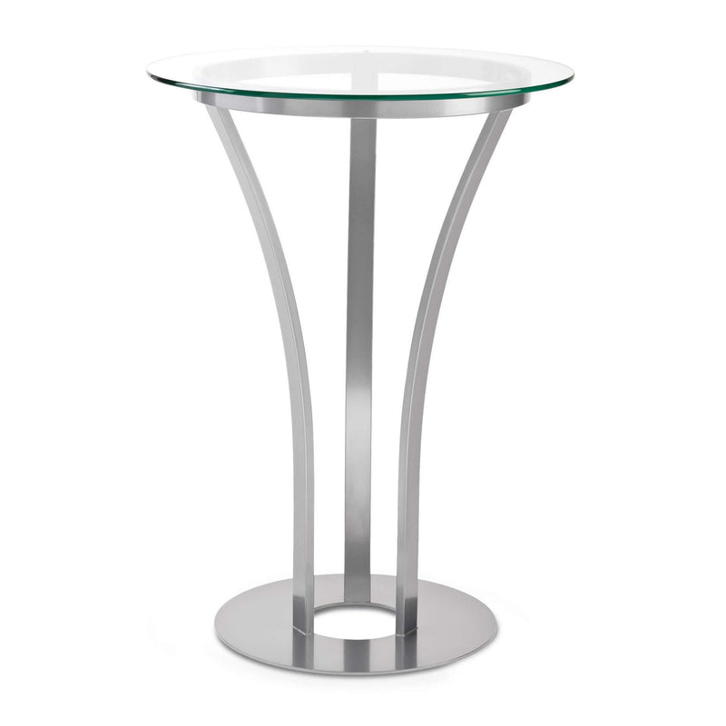 Amisco Round Dalia Pub Height Dining Table with Glass Top and Pedestal Base 50507-42_14/90236 IMAGE 1