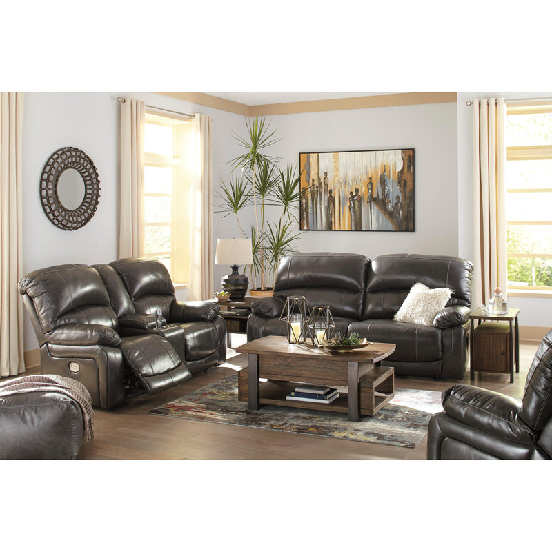 Signature Design by Ashley Hallstrung Power Reclining Leather Match Loveseat with Console U5240318 IMAGE 13