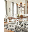  Signature Design by Ashley Valebeck Dining Table with Trestle Base D546-35 IMAGE 6