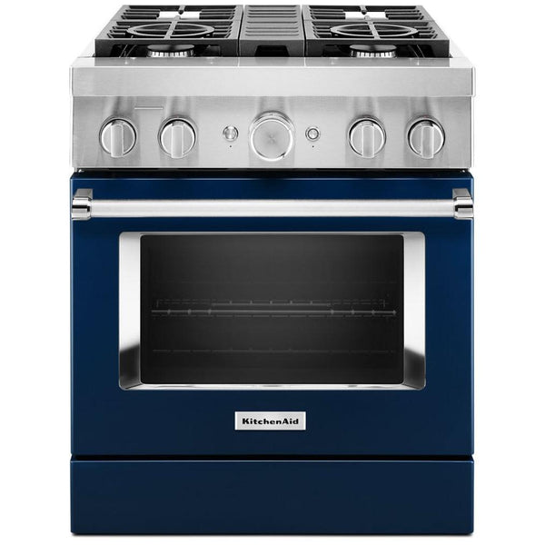 KitchenAid 30-inch Freestanding Dual Fuel Range with Even-Heat™ True Convection KFDC500JIB IMAGE 1