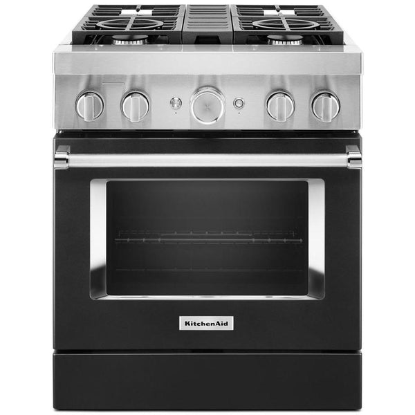 KitchenAid 30-inch Freestanding Dual Fuel Range with Even-Heat™ True Convection KFDC500JBK IMAGE 1