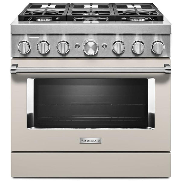 KitchenAid 36-inch Freestanding Dual Fuel Range with Even-Heat™ True Convection KFDC506JMH IMAGE 1