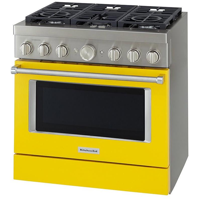 KitchenAid 36-inch Freestanding Gas Range with Even-Heat™ True Convection KFGC506JYP IMAGE 2