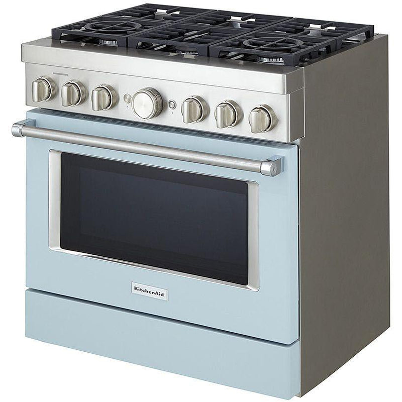 KitchenAid 36-inch Freestanding Gas Range with Even-Heat™ True Convection KFGC506JMB IMAGE 9