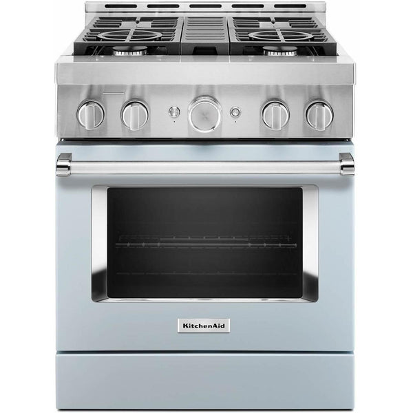 KitchenAid 30-inch Freestanding Gas Range with Even-Heat™ True Convection KFGC500JMB IMAGE 1