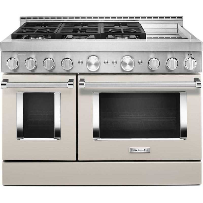 KitchenAid 48-inch Freestanding Gas Range with Even-Heat™ True Convection KFGC558JMH IMAGE 1