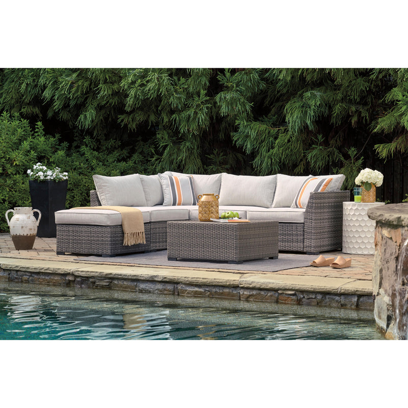 Signature Design by Ashley Cherry Point P301-070 Loveseat Sectional/Ottoman/Table Set IMAGE 7