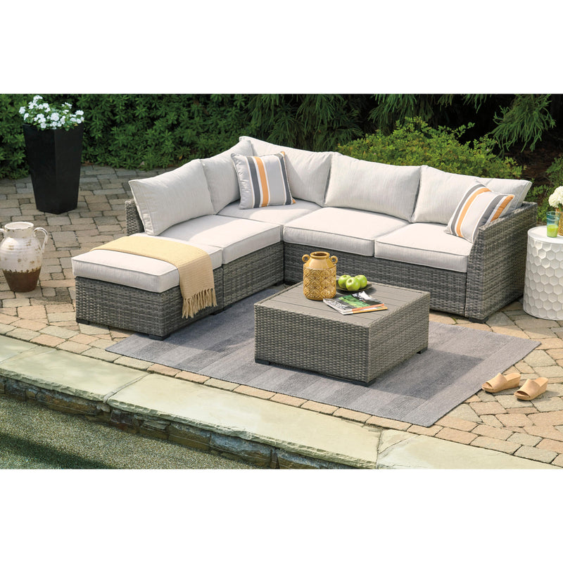 Signature Design by Ashley Cherry Point P301-070 Loveseat Sectional/Ottoman/Table Set IMAGE 8