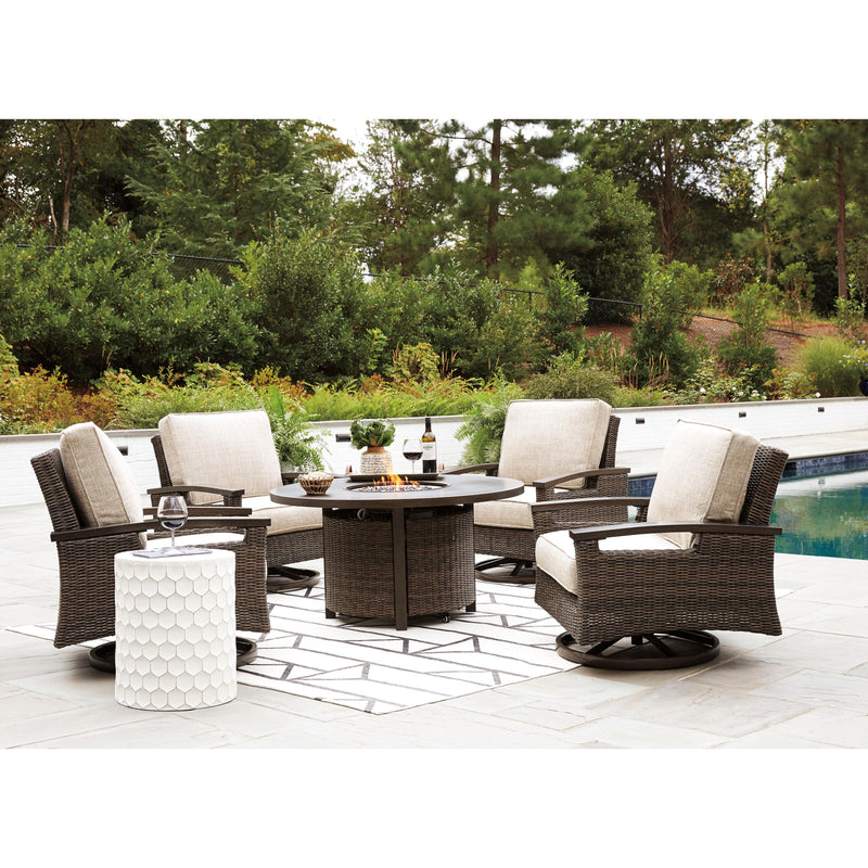 Signature Design by Ashley Paradise Trail P750-776 Round Fire Pit Table IMAGE 14