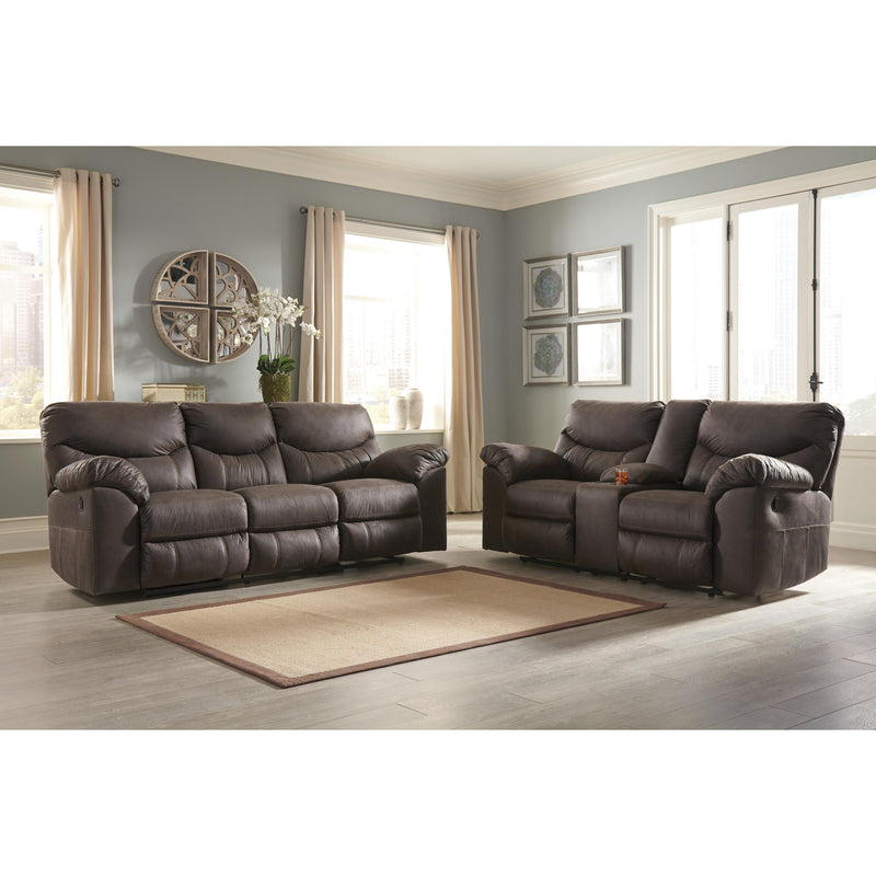 Signature Design by Ashley Boxberg Reclining Leather Look Loveseat 3380394C IMAGE 5