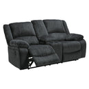  Signature Design by Ashley Draycoll 7650496C Double Reclining Power Loveseat with Console IMAGE 3